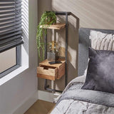 Comodino Naomi DH Interior Acacia LxPxH 103x35x20 Legno di acacia Foto atmosferica vista frontale diagonale