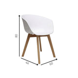 Sedia per sala da pranzo Herning Dimehouse Bianco LxPxA 68x60x51 Plastica Indicazione dimensione foto bianca