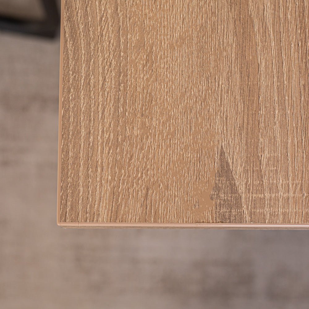 Piano del tavolo in rovere Lenzo Robson Dimehouse Marrone LxPxH 182x83x7 Melamina Campione colore foto Atmosfera