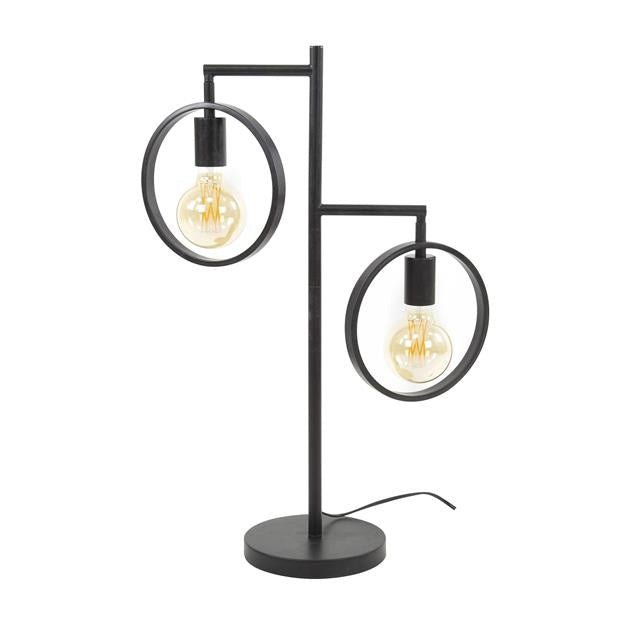 Lampada da tavolo Hennes DH Interior Antracite LxLxH 61x40x12 Metallo Bianco foto vista frontale diagonale