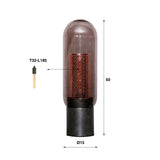 Lampada da tavolo Hilda DH Interior Nero LxLxH 46x38x21 Metallo Bianco Indicazione dimensione foto
