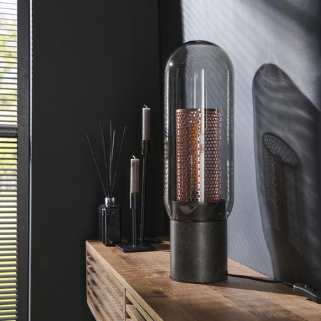 Lampada da tavolo Hilda DH Interior Nero LxLxH 46x38x21 Metallo Foto atmosferica vista frontale diagonale