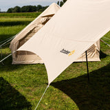 Tendalino Telo cotone beige 420x420x240 cm Dimehouse Beige LxWxH 66x16x14 Cotone Dettaglio fotografico atmosferico