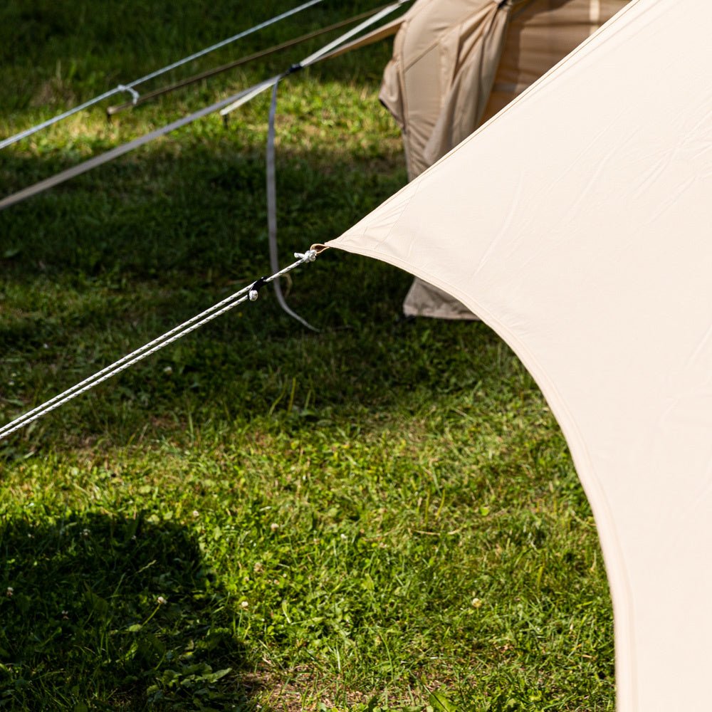 Tendalino Telo cotone beige 420x420x240 cm Dimehouse Beige LxWxH 66x16x14 Cotone Dettaglio fotografico atmosferico