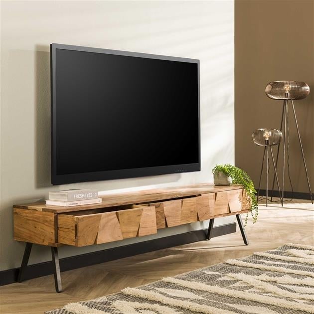 Mobile TV Alisa DH Interni Acacia LxPxH 183x45x25 Legno di acacia Foto atmosferica vista laterale