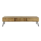 Mobile TV Alisa DH Interni Acacia LxPxH 183x45x25 Legno di acacia Bianco foto vista frontale