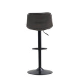 Sgabello da bar Keston Dimehouse Antracite LxLxH 82x52x39 Microfibra Bianco foto diagonale vista posteriore