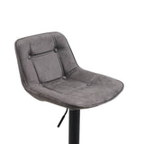 Sgabello da bar Keston Dimehouse Antracite LxLxH 82x52x39 Microfibra Bianco foto dettaglio