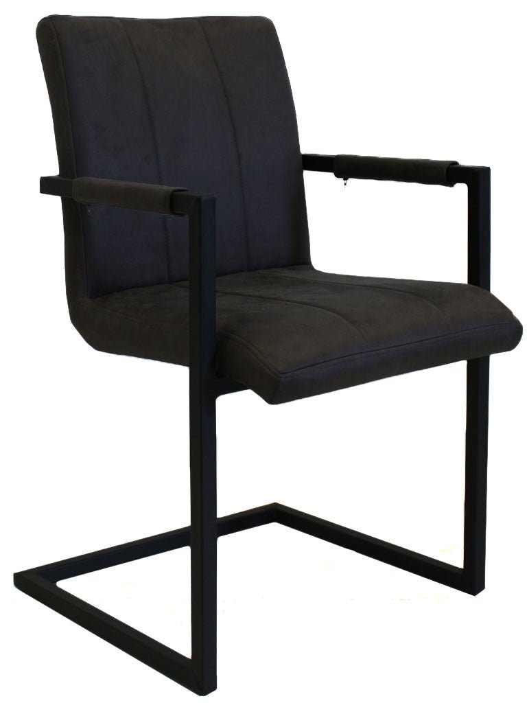 Sedia per sala da pranzo Jackson Dimehouse Antracite LxPxH 71x58x54 Tessuto Bianco foto diagonale vista frontale