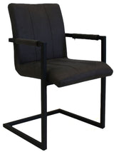 Sedia per sala da pranzo Jackson Dimehouse Antracite LxPxH 71x58x54 Tessuto Bianco foto diagonale vista frontale