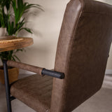 Sedia per sala da pranzo Bras Dimehouse Taupe LxWxH 73x59x58 Ecopelle Dettaglio fotografico atmosferico