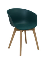 Sedia per sala da pranzo Herning Dimehouse Verde LxPxH 68x60x51 Plastica Foto bianca vista frontale diagonale