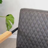 Poltrona Lars Dimehouse Antracite LxPxH 68x64x39 Ecopelle Atmosferica dettaglio fotografico