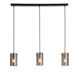 Lampada a sospensione Hugo Dimehouse Antracite LxPxH 102x26x19 Vetro Bianco foto vista frontale