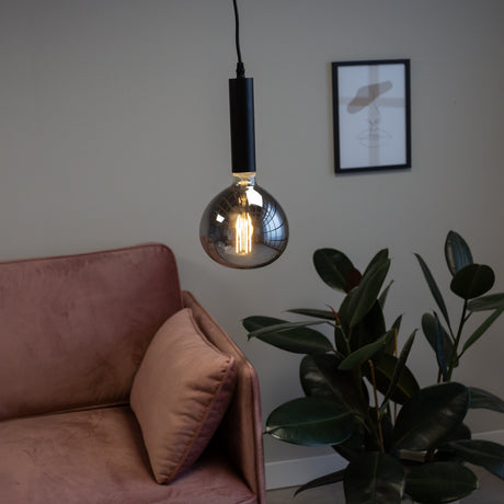 Lampada a sospensione Katie Smokey Dimehouse Antracite LxPxH 29x22x21 Vetro Foto atmosferica vista frontale