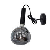 Lampada a sospensione Katie Smokey Dimehouse Antracite LxPxH 29x22x21 Vetro Bianco diagonale fotografica vista frontale
