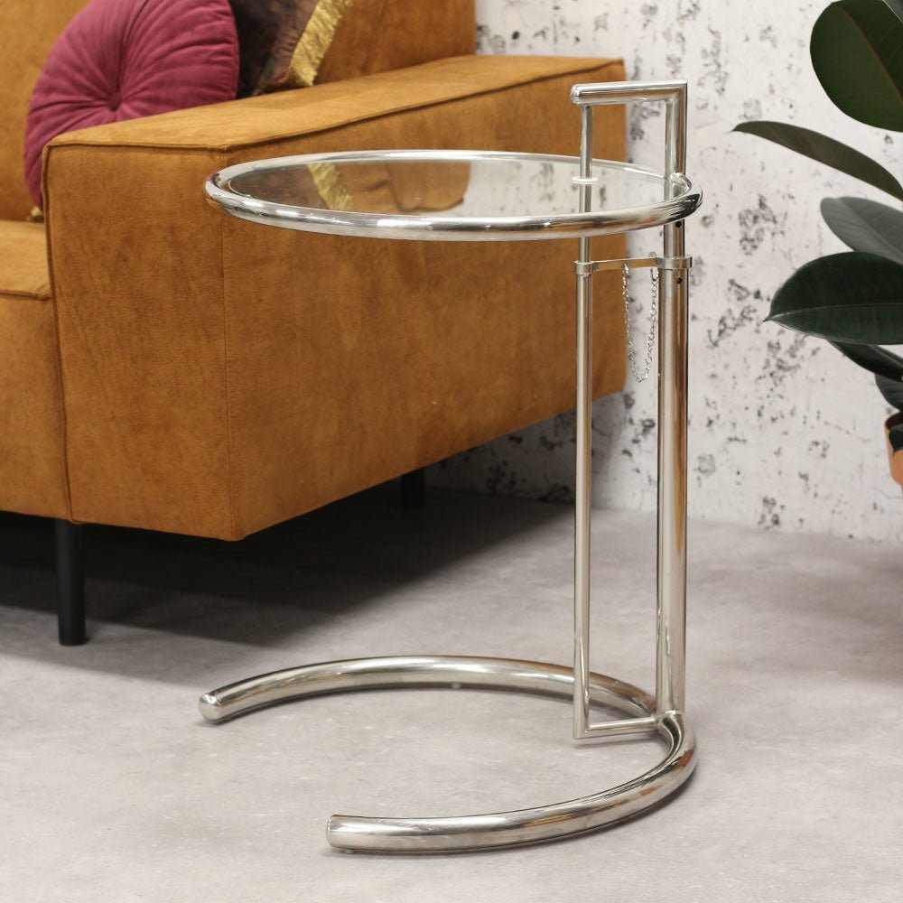Tavolino Taffy Dimehouse Argento LxPxH 60x60x50 Vetro Foto atmosferica vista frontale