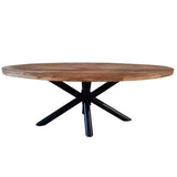 Tavolo da pranzo Oregon Dimehouse Marrone LxPxH 80x80x30 Legno di mango Vista laterale della foto bianca