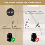 Floor protector - Carpet M - round black 14-19 Zwart