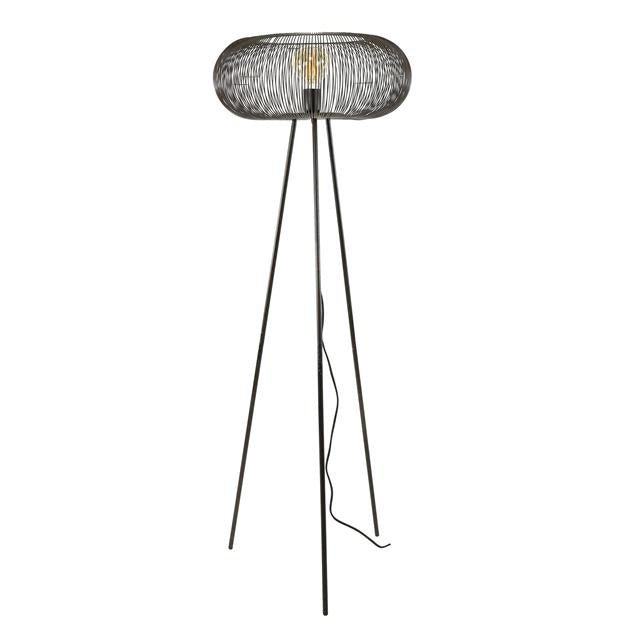 Lampada da terra Jill DH Interior Nero LxLxH 65x53x27 Nickel Bianco foto vista frontale