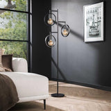 Lampada da terra Fabiola DH Interior Carbone LxPxH 61x61x12 Metallo Foto atmosferica vista frontale diagonale
