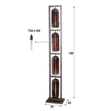 Lampada da terra Hilda DH Interior Nero LxLxH 190x41x29 Metallo Bianco Indicazione dimensione foto