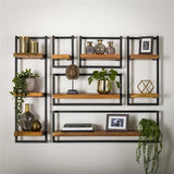 Mensola da parete Aberdeen DH Interior Acacia LxLxH 105x36x13 Legno di acacia Foto atmosferica vista frontale