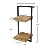 Mensola da parete Aberdeen DH Interior Acacia LxLxH 65x32x12 Legno di acacia Bianco Indicazione dimensione foto