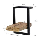 Mensola da parete Aberdeen DH Interior Acacia LxLxH 32x24x12 Legno di acacia Bianco Indicazione dimensione foto