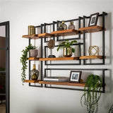 Mensola a muro Aberdeen DH Interior Acacia LxLxH 104x36x13 Legno di acacia Foto atmosferica in situazione