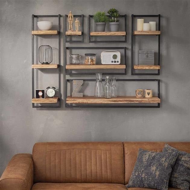 Mensola a muro Aberdeen DH Interior Acacia LxLxH 33x31x12 Legno di acacia Foto atmosferica vista frontale