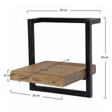 Mensola da parete Aberdeen DH Interior Acacia LxLxH 33x31x12 Legno di acacia Bianco Indicazione dimensione foto