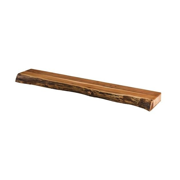 Mensola a muro Youri DH Interior Acacia LxPxH 156x31x13 Legno di acacia Foto bianca vista diagonale posteriore
