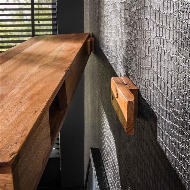 Mensola a muro Youri DH Interior Acacia LxPxH 156x31x13 Legno di acacia Foto atmosferica in situazione