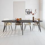 Tavolo da pranzo Cesare Dimehouse Nero LxPxH 276x116x9 Legno di mango Foto atmosferica vista frontale diagonale