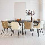 Tavolo da pranzo Cesare Dimehouse Nero LxPxH 276x116x9 Legno di mango Foto atmosferica vista frontale diagonale