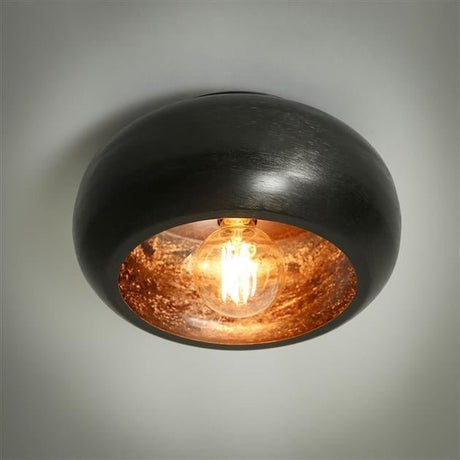 Lampada da soffitto Skyler DH Interior Nero LxLxH 34x34x18 Nichel Foto atmosferica vista frontale diagonale
