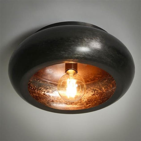 Lampada da soffitto Skyler DH Interior Nero LxLxH 45x45x20 Nichel Foto atmosferica vista frontale diagonale