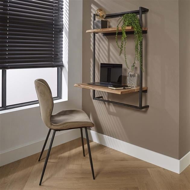 Scrivania Naomi DH Interior Acacia LxPxH 104x70x20 Legno di acacia Foto atmosferica vista frontale diagonale