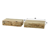 Comodino Freya DH Interior Acacia LxLxH 45x25x25 Legno di acacia Bianco Indicazione dimensione foto