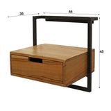 Comodino Naomi DH Interior Acacia LxLxH 49x47x20 Legno di acacia Bianco Indicazione dimensione foto