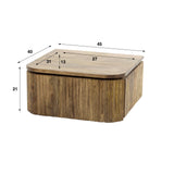 Comodino Maria DH Interior Mango LxLxH 51x47x27 Legno di mango Indicazione della dimensione della foto in bianco