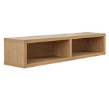 Mobile TV Bernie Rovere Rustico Dimehouse Rovere LxPxH 126x36x31 Melaminico Bianco foto diagonale vista frontale