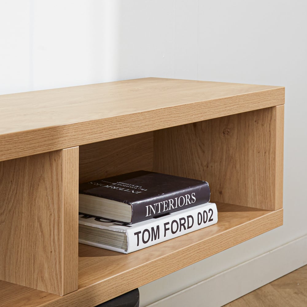 Mobile TV Bernie Rovere Rustico Dimehouse Rovere LxPxH 146x36x31 Melaminico Dettaglio fotografico atmosferico