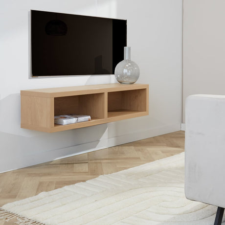 Mobile TV Bernie Rovere Rustico Dimehouse Rovere LxPxH 126x36x31 Melaminico Foto suggestiva vista diagonale frontale