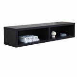 Mobile TV Bernie Nero Dimehouse Nero LxPxH 146x36x31 Melaminico Bianco foto diagonale vista frontale